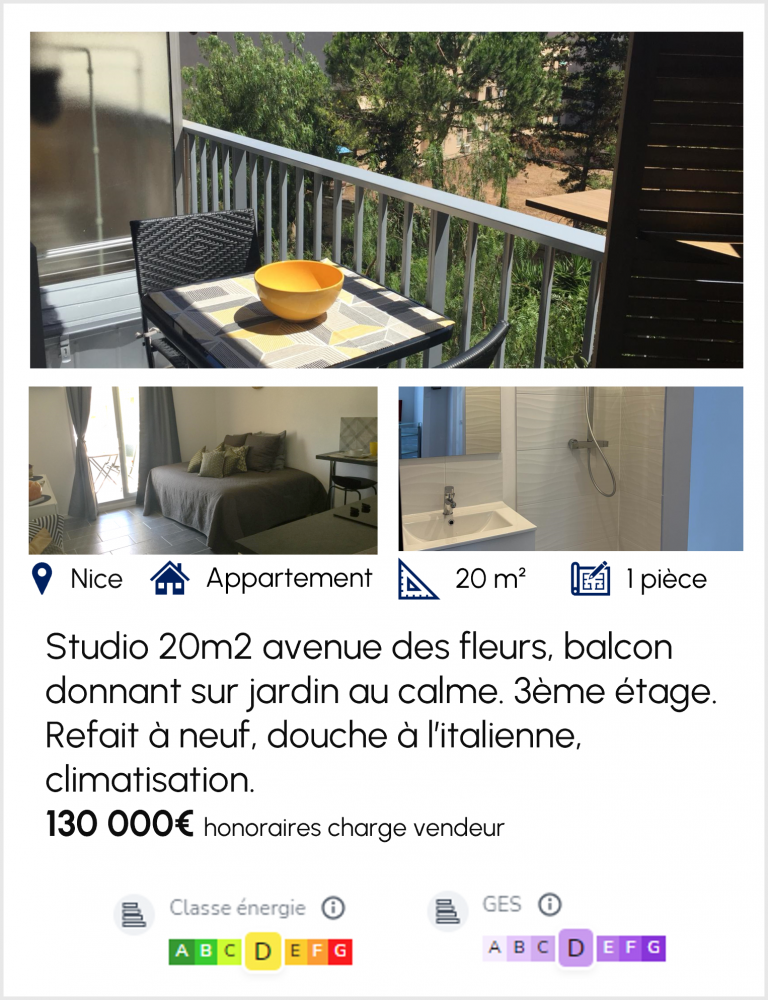 Appartement balcon nice